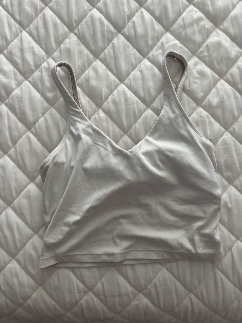 lululemon athletica White Crop Tank Top
